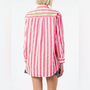 MC2 Saint Barth- Striped Brigitte shirt with St. Barth Local embroidery